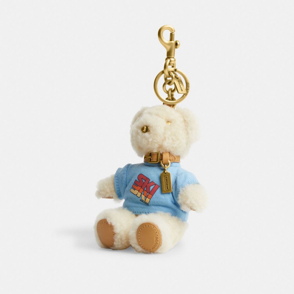 Fuzzy bear keychain/ bag clip