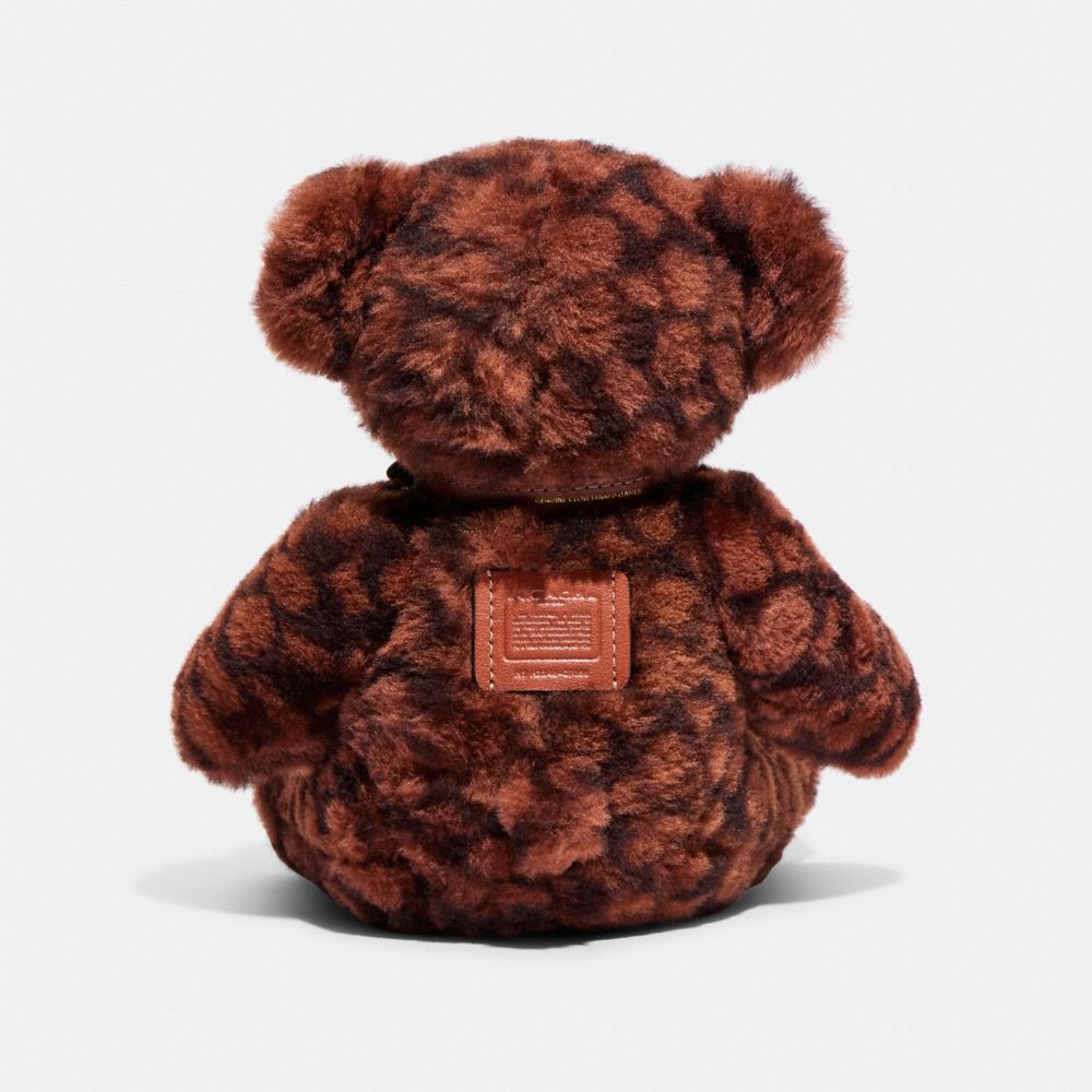 Bear Bag Charm In Signature Shearling