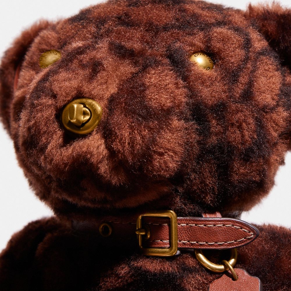 COACH®,Bear Collectible In Signature Shearling,,Closer View