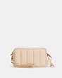COACH®,KIRA CROSSBODY WITH QUILTING,Nappa leather,Mini,Brass/Ivory,Front View