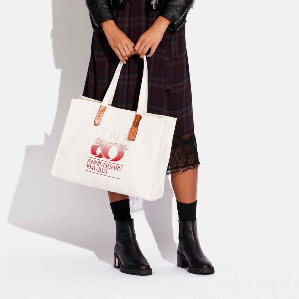 COACH® | 80 Th Anniversary 100 Percent Recycled Canvas Tote 42