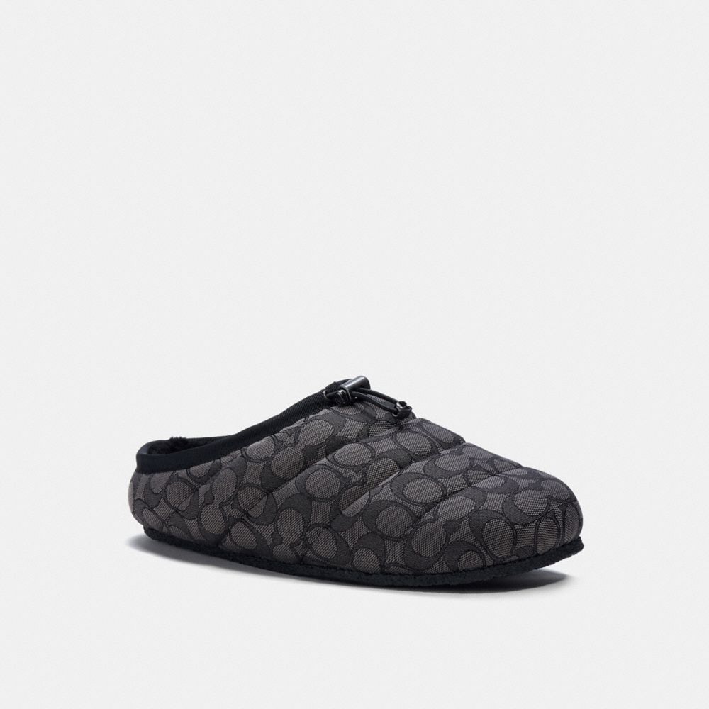 COACH®,SLIPPER,SMOKE/BLACK,Front View