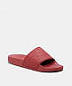 COACH®,SIGNATURE POOL SLIDE,Rubber,Brick Red,Front View