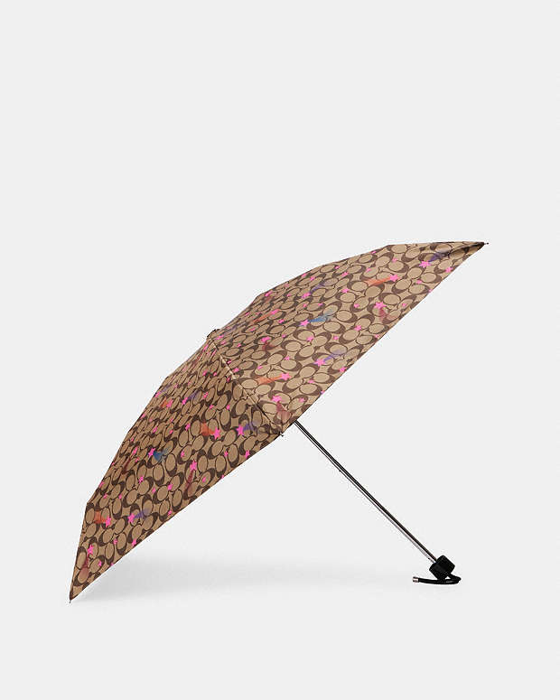 COACH® Outlet | Uv Protection Mini Umbrella In Signature COACH® Outlet | Uv Protection Mini Umbrella In Signature