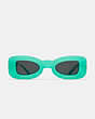 COACH®,RECTANGLE FRAME SUNGLASSES,TURQUOISE,Inside View,Top View