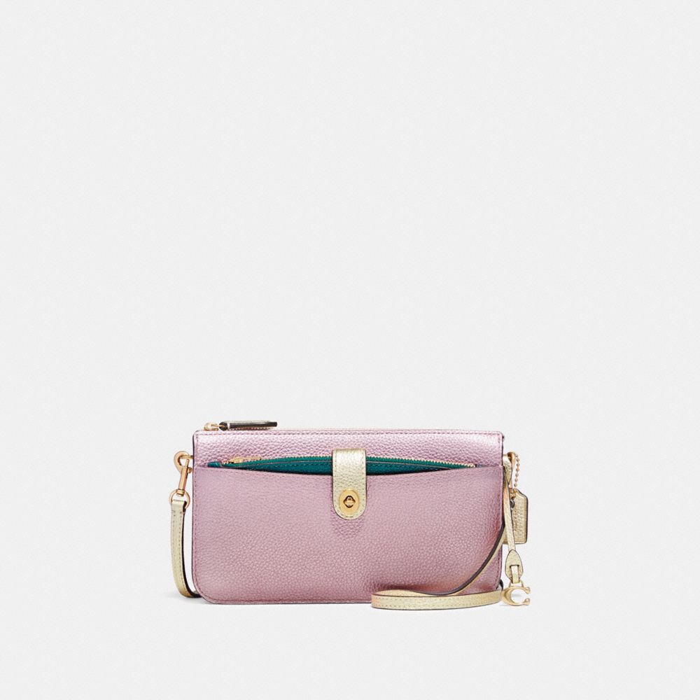 Coach pebble pop up crossbody wallet deals in pebble leather