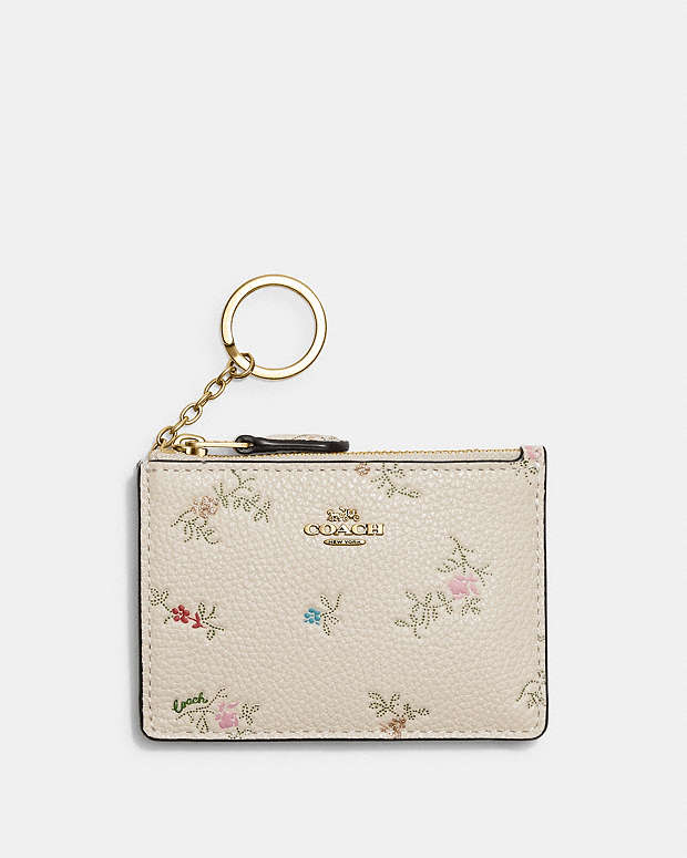 COACH® | Mini Skinny Id Case With Antique Floral Print