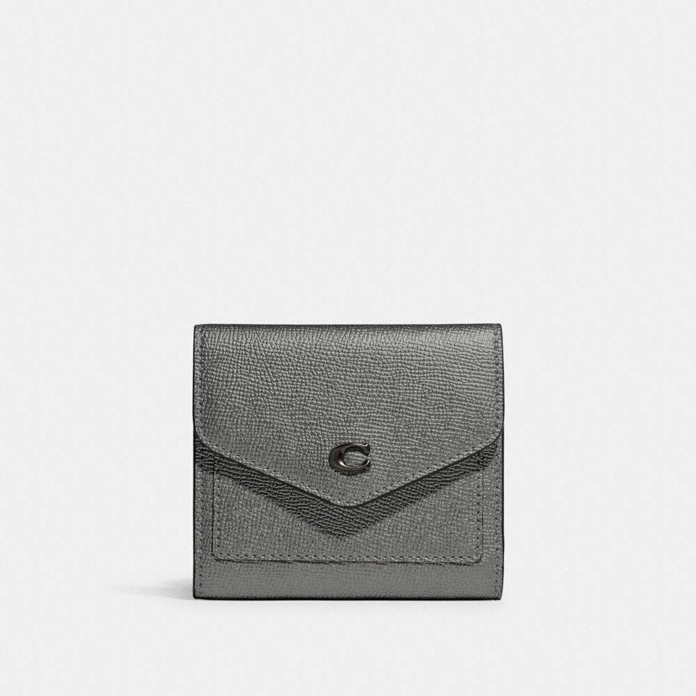 COACH®,WYN SMALL WALLET,Pewter/Gunmetal,Front View image number 0