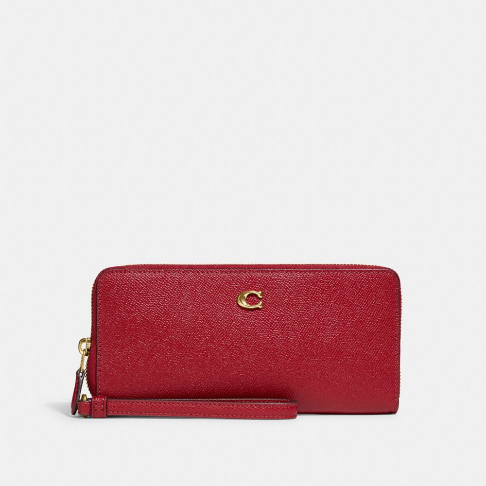 Crossgrain leather hot sale continental wristlet