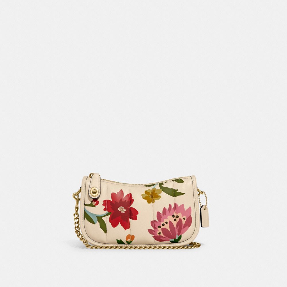 Shop Coach Classic Coach Originals Floral Printed Leather Small Swinger 20  by Zinute