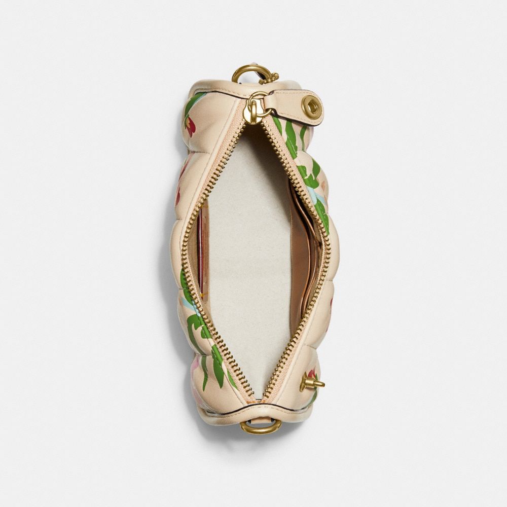 Swinger Bag 20 With Quilting And Floral Bouquet Print