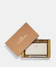 COACH®,BOXED LONG ZIP AROUND WALLET IN SIGNATURE LEATHER,Smooth Calf Leather,Gold/Chalk,Front View