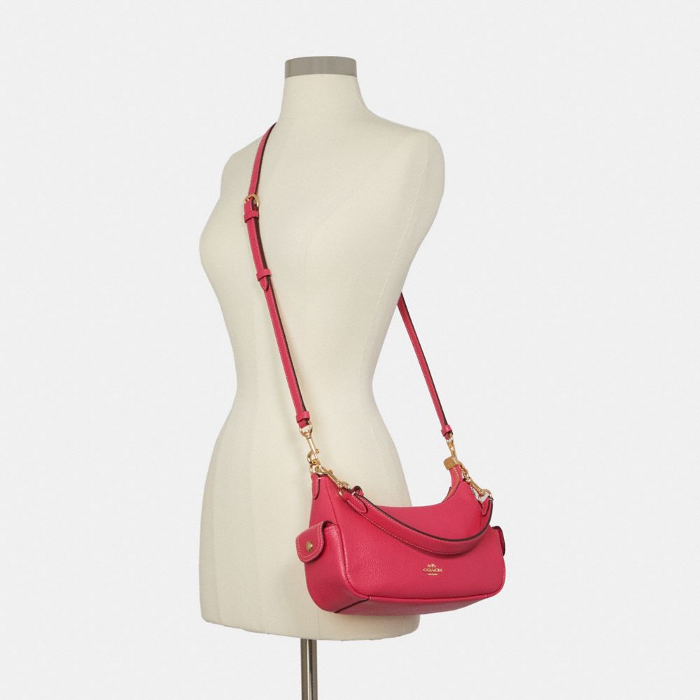 美品 COACH コーチ レガシー ペニー 斜め掛け 2WAY ショルダー バッグ ポシェット ミニ バッグ レッド レザ－ レディース k3909 公式】コーチアウトレット | ペニー ショルダー バッグ 25