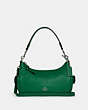COACH®,PENNIE SHOULDER BAG 25,Mini,Silver/Green,Front View