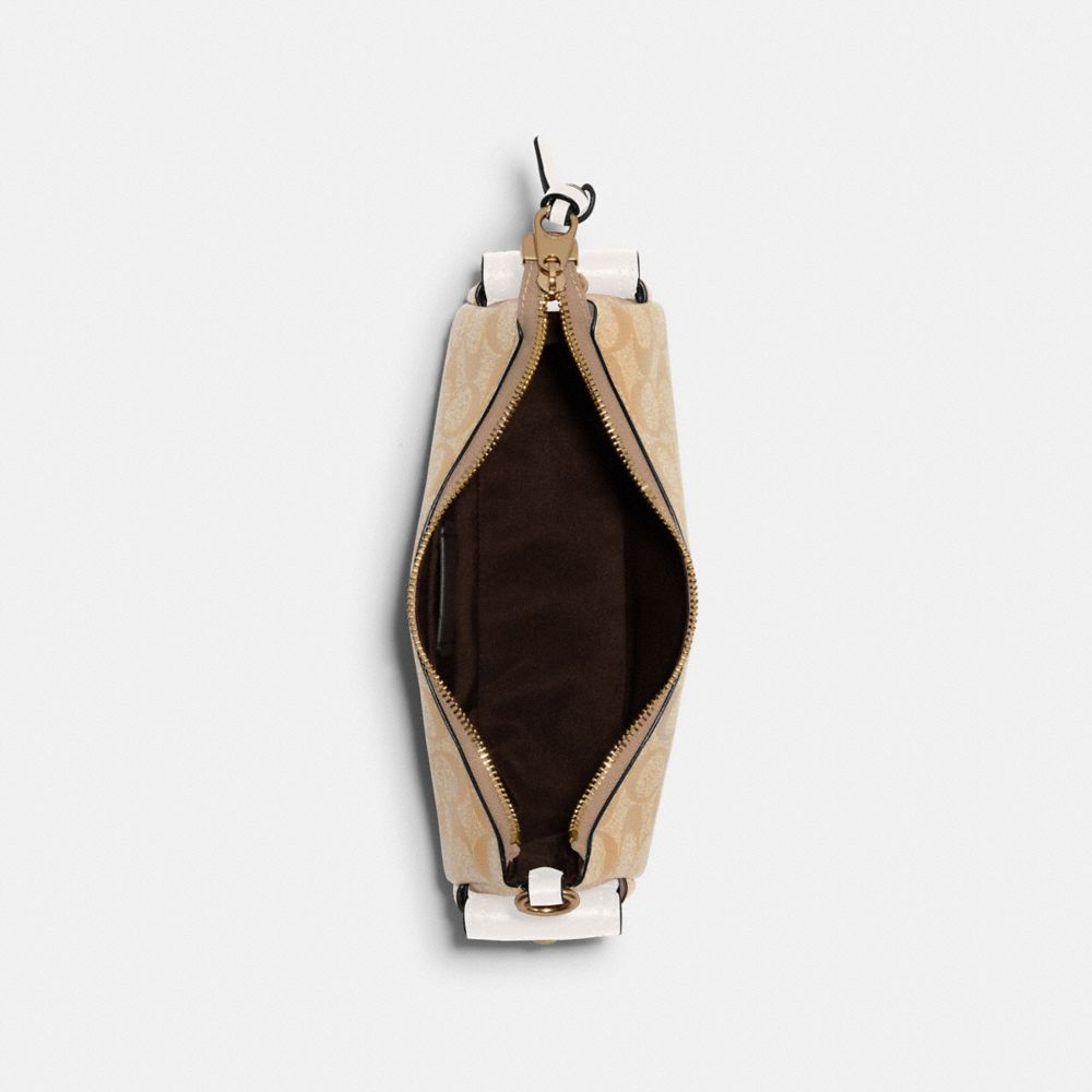 🏵️COACH🏵️Signature Canvas PENNIE Shoulder/Hobo Bag ~ BROWN/BLACK