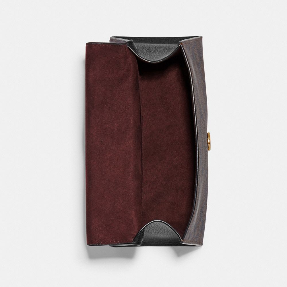 COACH®,Pepper Satchel In Signature Canvas,,Inside View,Top View