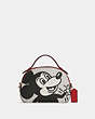 COACH®,DISNEY MICKEY MOUSE X KEITH HARING SERENA SATCHEL,Leather,Gold/Chalk Multi,Front View