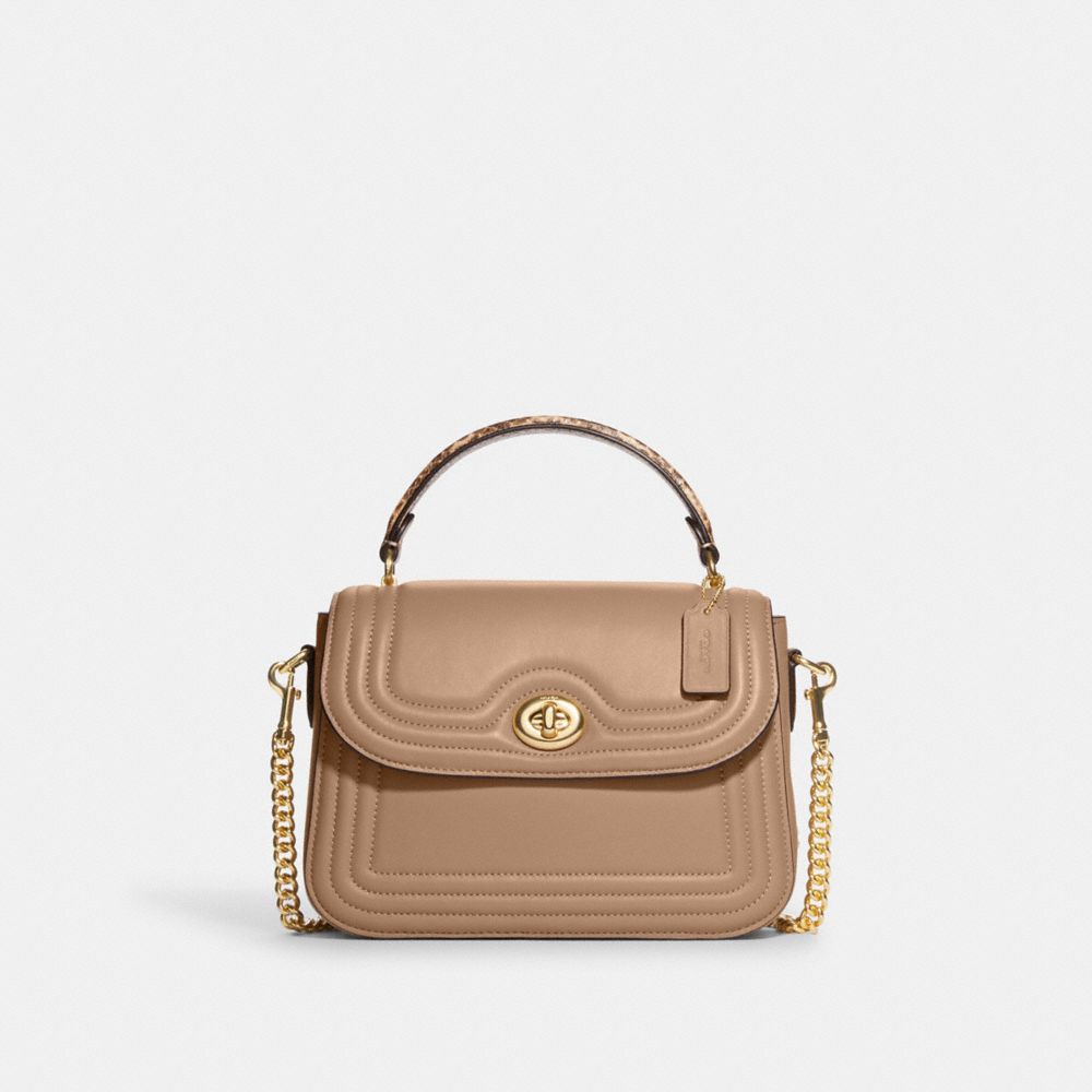 Coach Marlie Top Handle Satchel with Border Quilting