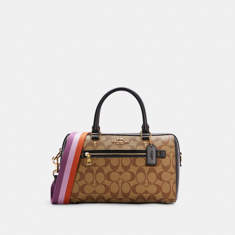 COACH®  Rowan Satchel In Blocked Signature Canvas