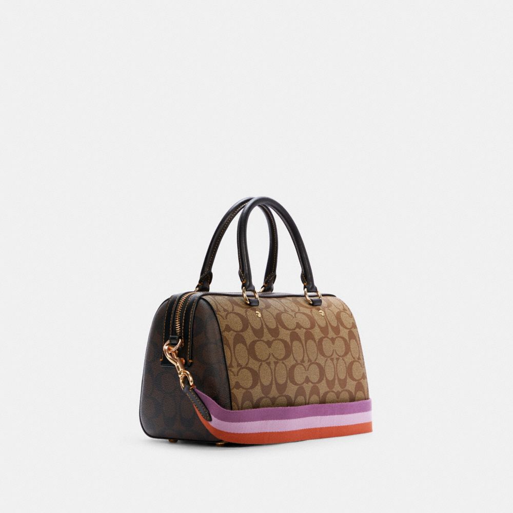 COACH®  Rowan Satchel In Blocked Signature Canvas