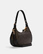 COACH®,KLEO HOBO IN SIGNATURE CANVAS,Medium,Gold/Brown Black,Angle View