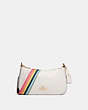COACH®,JES BAGUETTE,Pebbled Leather,Small,Gold/Chalk,Front View