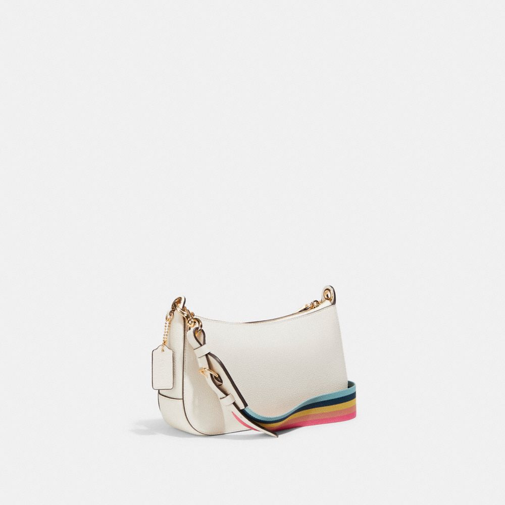 COACH Embroidered Baguette Bag in White