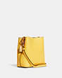 COACH®,MINI TOWN BUCKET BAG,Pebble Leather,Small,Gold/Retro Yellow,Angle View