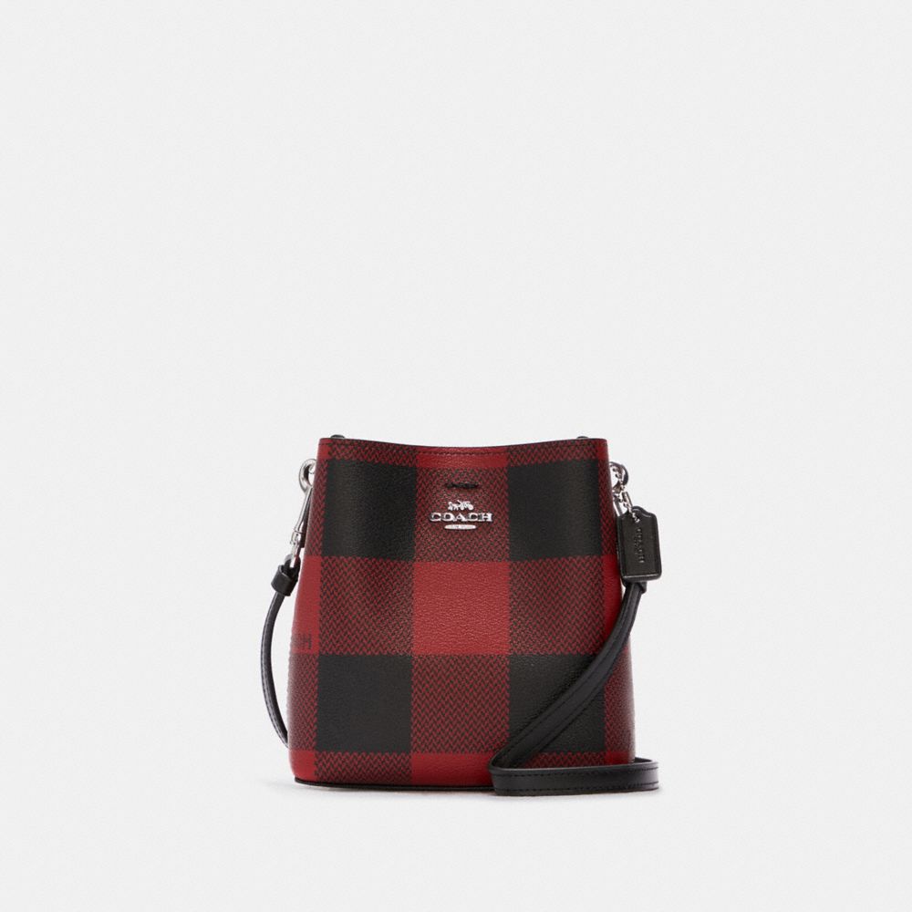 Red buffalo check online purse