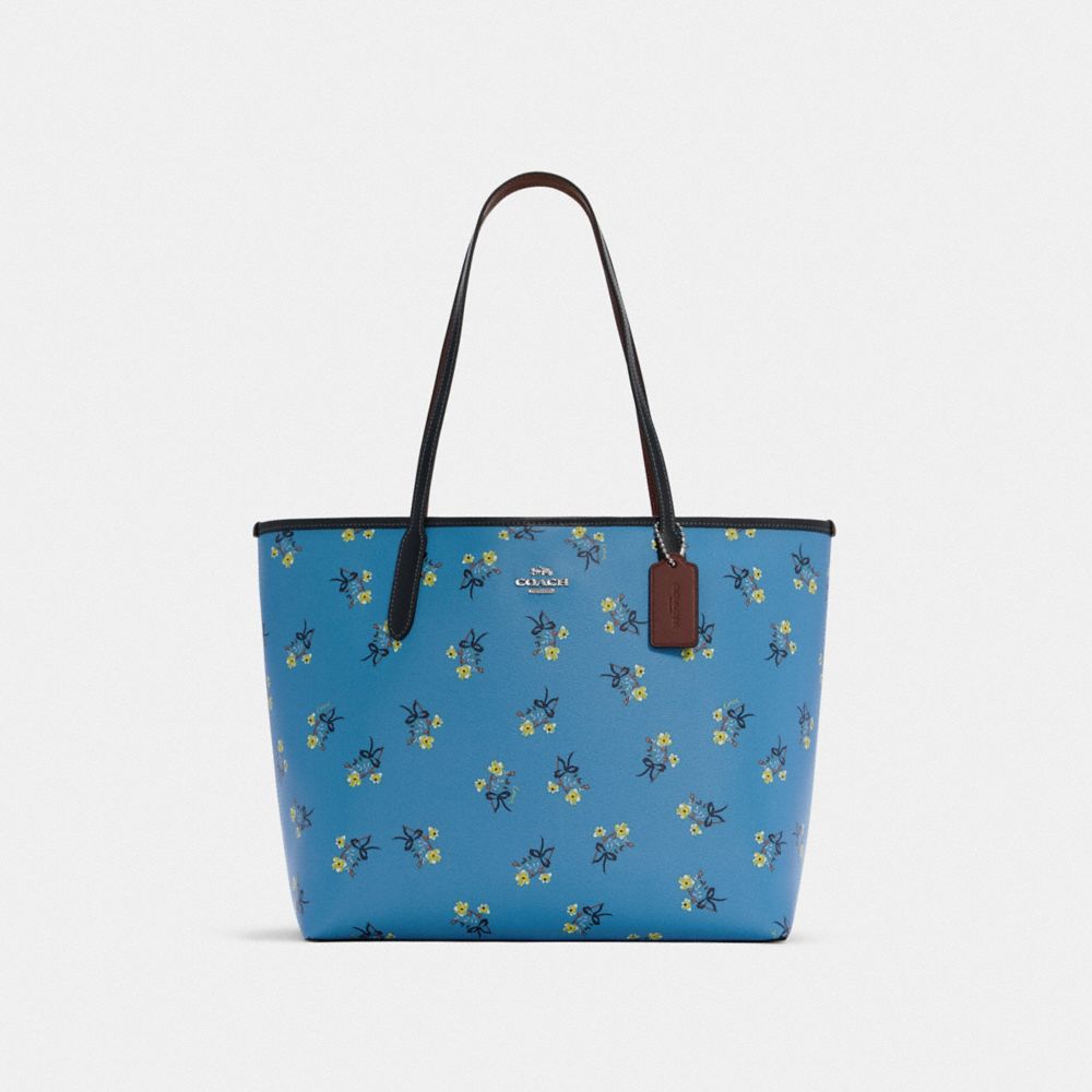 COACH Outlet City Tote Bag With Floral Bow Print