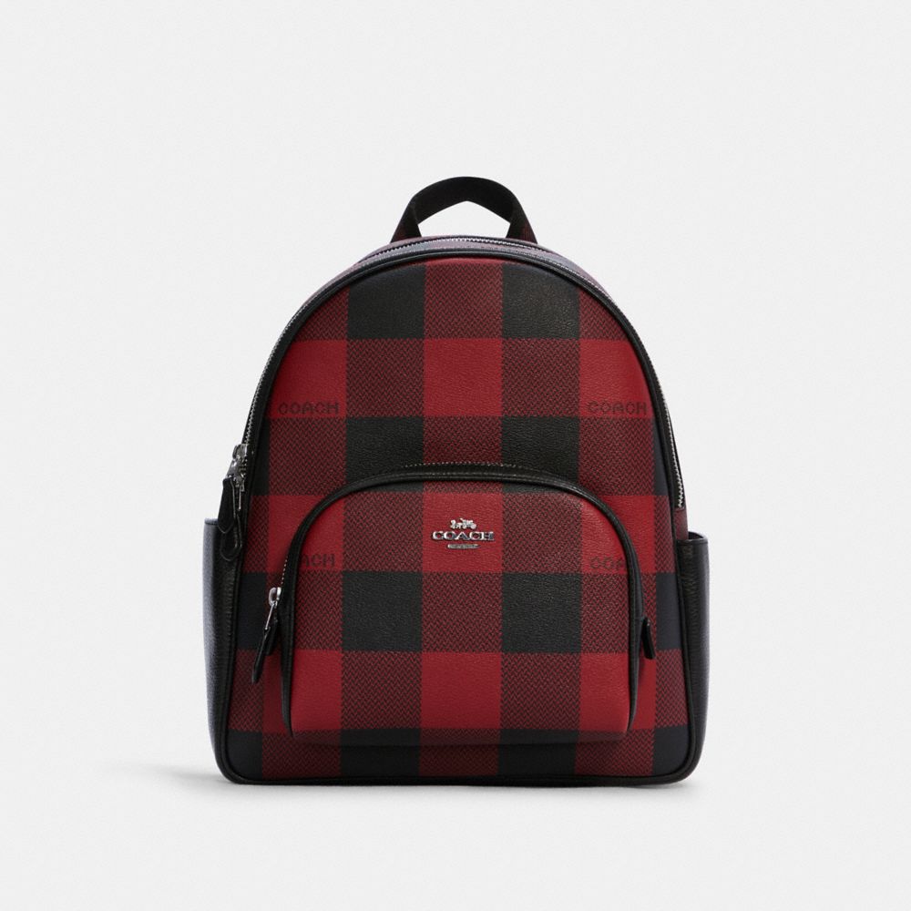 Buffalo plaid cheap coach purse