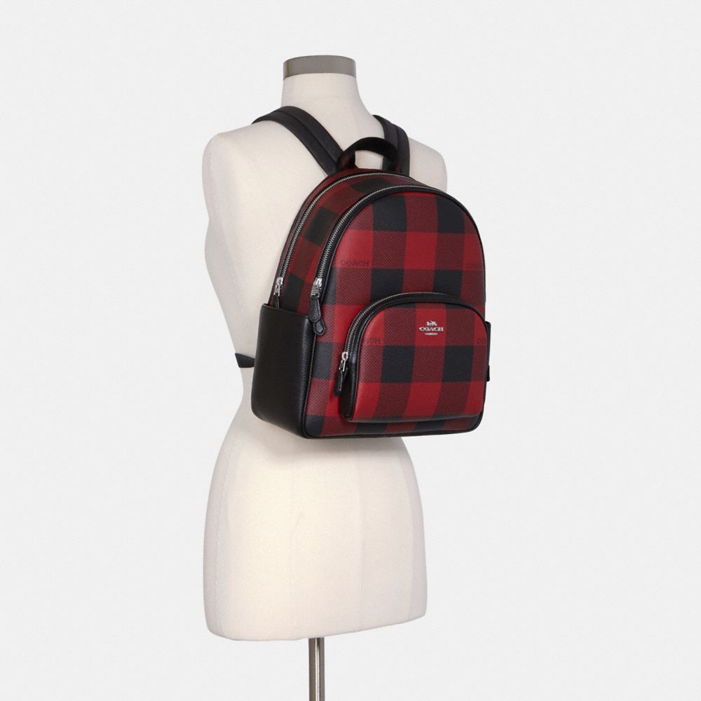 COACH Court Backpack With Buffalo Plaid Print