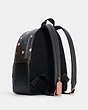 COACH®,COURT BACKPACK IN SIGNATURE CANVAS WITH VINTAGE MINI ROSE PRINT,Medium,Gold/Brown Black Multi,Angle View