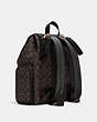 COACH®,BABY BACKPACK IN SIGNATURE CANVAS,Signature Coated Canvas,X-Large,Travel,Gold/Brown Black,Angle View