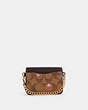 COACH®,POPPY CROSSBODY WITH CARD CASE IN SIGNATURE CANVAS WITH DISCO STAR PRINT,Gold/Khaki Multi,Back View