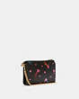 COACH®,POPPY CROSSBODY WITH CARD CASE WITH DISCO STAR PRINT,Gold/Black Multi,Angle View