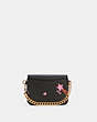 COACH®,POPPY CROSSBODY WITH CARD CASE WITH DISCO STAR PRINT,Gold/Black Multi,Back View