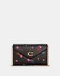 COACH®,TAMMIE CLUTCH CROSSBODY WITH DISCO STAR PRINT,Pebble Leather,Mini,Gold/Black Multi,Front View