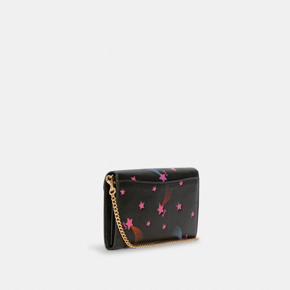Tammie Clutch Crossbody With Disco Star Print
