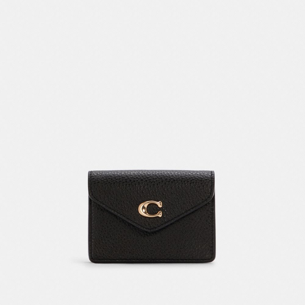  Coach Refined Calf Leather Essential Card Case, Dark