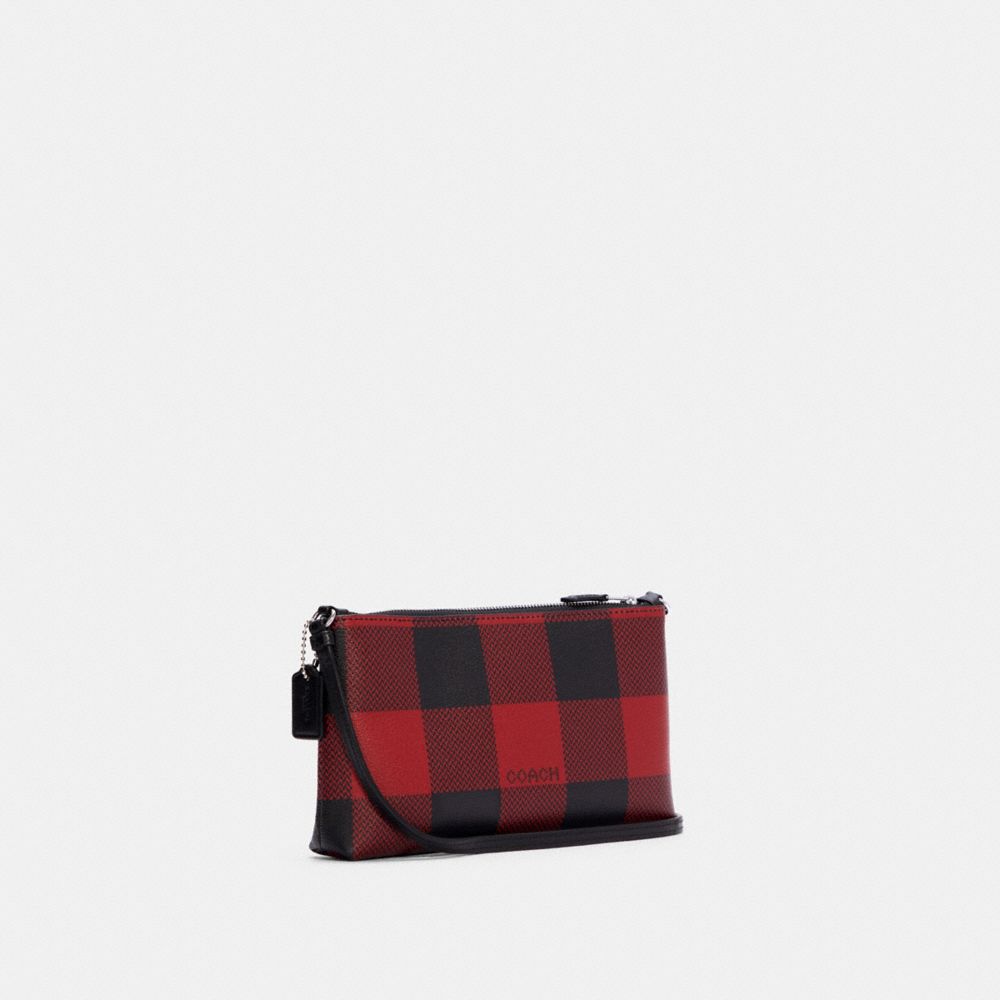 Buffalo plaid coach online wristlet