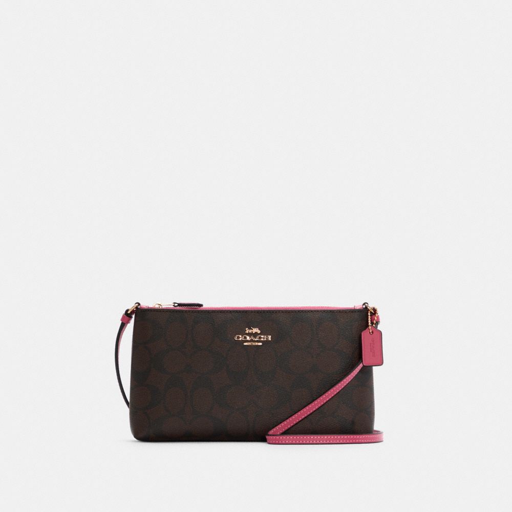 COACH® Zip Top Crossbody In Signature Canvas