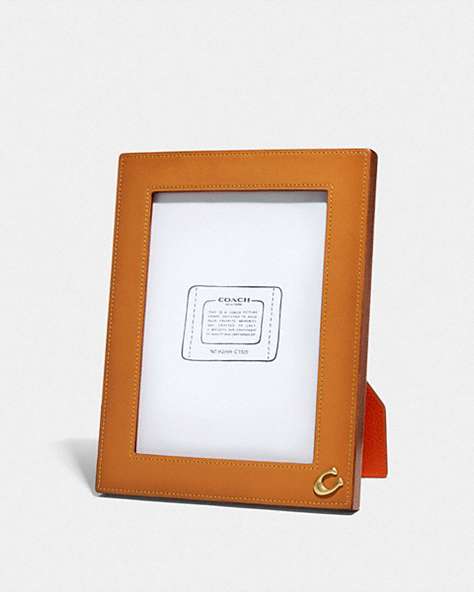 COACH®,PICTURE FRAME,Mini,Natural Bright Orange,Front View