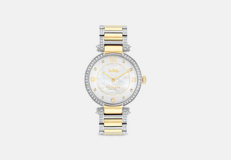 COACH®,CARY WATCH, 34MM,Metal,Two Tone,Front View