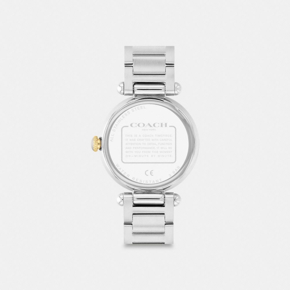 COACH®,CARY WATCH, 34MM,Metal,Two Tone,Back View