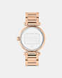 COACH®,CARY WATCH, 34MM,Metal,Rose gold,Back View