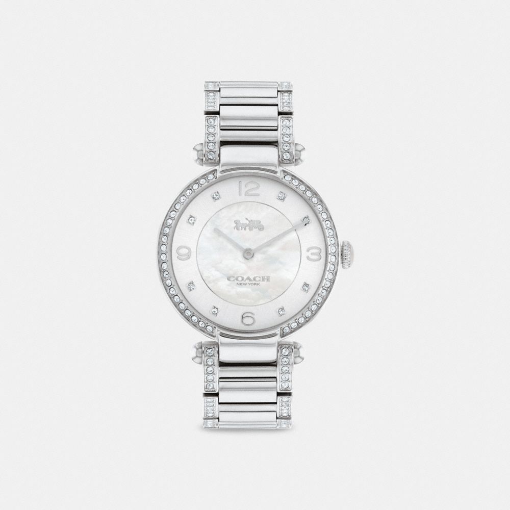 COACH®,CARY WATCH, 34MM,Metal,Stainless Steel,Front View