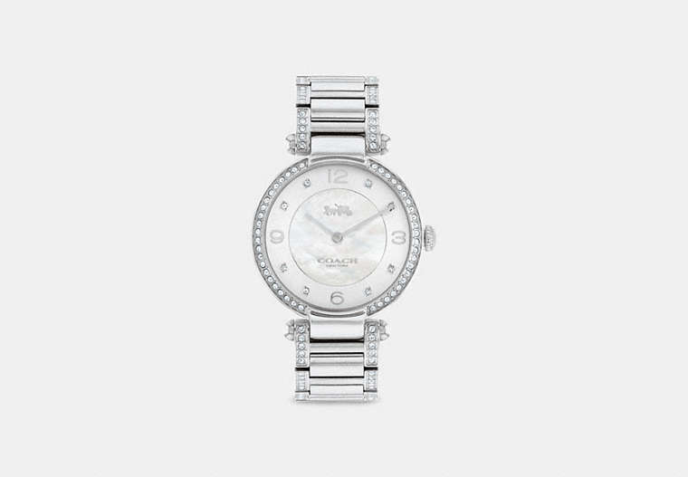 COACH®,CARY WATCH, 34MM,Metal,Stainless Steel,Front View