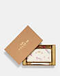 COACH®,BOXED LONG ZIP AROUND WALLET WITH DISCO STAR PRINT,Mini,Gold/Chalk Multi,Front View