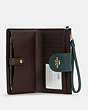 COACH®,BOXED TECH WALLET,Gold/Forest Green,Inside View,Top View